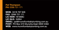Business Cards Murwillumbah